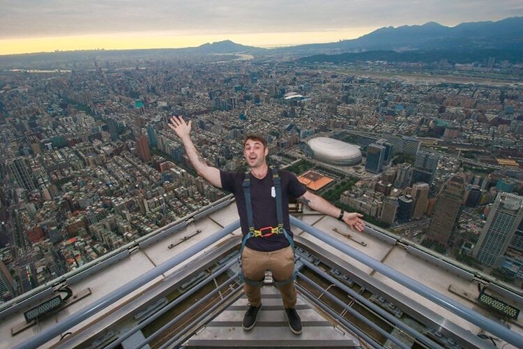 A not-so-flattering shot of myself at the top!